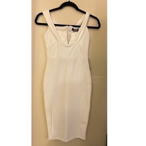 Misguided Bodycon White Cocktail Dress